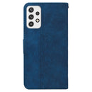 For Samsung Galaxy A23 Geometric Embossed Leather Phone Case(Blue)
