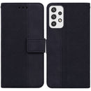 For Samsung Galaxy A23 Geometric Embossed Leather Phone Case(Black)