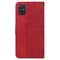 For Samsung Galaxy A51 Geometric Embossed Leather Phone Case(Red)