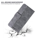 For Samsung Galaxy A52 4G / 5G Geometric Embossed Leather Phone Case(Grey)