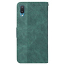 For Samsung Galaxy A02 / M02 Indian Version Geometric Embossed Leather Phone Case(Green)