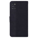 For Samsung Galaxy A31 Geometric Embossed Leather Phone Case(Black)