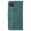 For Samsung Galaxy A42 5G Geometric Embossed Leather Phone Case(Green)