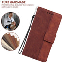 For OPPO A15 / A15s Geometric Embossed Leather Phone Case(Brown)