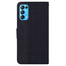 For OPPO Reno5 5G / 4G / Find X3 Lite Geometric Embossed Leather Phone Case(Black)