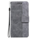 For Xiaomi 12 / 12X Geometric Embossed Leather Phone Case(Grey)
