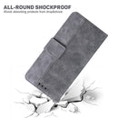 For Xiaomi 12 / 12X Geometric Embossed Leather Phone Case(Grey)