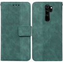 For Xiaomi Redmi Note 8 Pro Geometric Embossed Leather Phone Case(Green)