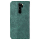 For Xiaomi Redmi Note 8 Pro Geometric Embossed Leather Phone Case(Green)