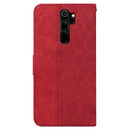 For Xiaomi Redmi Note 8 Pro Geometric Embossed Leather Phone Case(Red)
