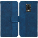 For Xiaomi Redmi Note 9 Pro / Note 9S Geometric Embossed Leather Phone Case(Blue)