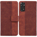 For Xiaomi Redmi Note 11 / Note 11S Geometric Embossed Leather Phone Case(Brown)