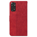 For Xiaomi Redmi Note 11 / Note 11S Geometric Embossed Leather Phone Case(Red)