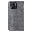 For Xiaomi Redmi 10C Geometric Embossed Leather Phone Case(Grey)