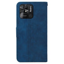 For Xiaomi Redmi 10C Geometric Embossed Leather Phone Case(Blue)
