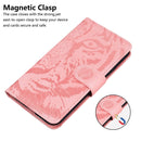 For Motorola Moto G22 Tiger Embossing Pattern Horizontal Flip Leather Phone Case(Pink)