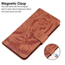 For Motorola Moto G22 Tiger Embossing Pattern Horizontal Flip Leather Phone Case(Brown)