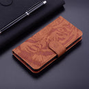 For Motorola Moto G22 Tiger Embossing Pattern Horizontal Flip Leather Phone Case(Brown)
