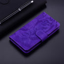 For Motorola Moto G22 Tiger Embossing Pattern Horizontal Flip Leather Phone Case(Purple)