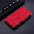 For Motorola Moto G22 Tiger Embossing Pattern Horizontal Flip Leather Phone Case(Red)