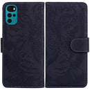 For Motorola Moto G22 Tiger Embossing Pattern Horizontal Flip Leather Phone Case(Black)