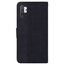 For Samsung Galaxy Note10+ Geometric Embossed Leather Phone Case(Black)
