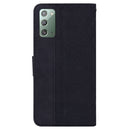 For Samsung Galaxy Note20 Geometric Embossed Leather Phone Case(Black)