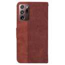 For Samsung Galaxy Note20 Ultra Geometric Embossed Leather Phone Case(Brown)