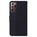 For Samsung Galaxy Note20 Ultra Geometric Embossed Leather Phone Case(Black)