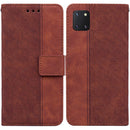 For Samsung Galaxy Note10 Lite / A81 Geometric Embossed Leather Phone Case(Brown)