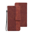 For Samsung Galaxy Note10 Lite / A81 Geometric Embossed Leather Phone Case(Brown)