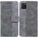 For Samsung Galaxy Note10 Lite / A81 Geometric Embossed Leather Phone Case(Grey)
