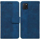 For Samsung Galaxy Note10 Lite / A81 Geometric Embossed Leather Phone Case(Blue)