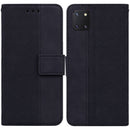 For Samsung Galaxy Note10 Lite / A81 Geometric Embossed Leather Phone Case(Black)