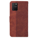 For Samsung Galaxy S10 Lite / A91 Geometric Embossed Leather Phone Case(Brown)