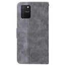 For Samsung Galaxy S10 Lite / A91 Geometric Embossed Leather Phone Case(Grey)