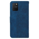 For Samsung Galaxy S10 Lite / A91 Geometric Embossed Leather Phone Case(Blue)