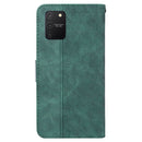 For Samsung Galaxy S10 Lite / A91 Geometric Embossed Leather Phone Case(Green)