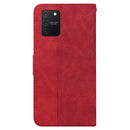 For Samsung Galaxy S10 Lite / A91 Geometric Embossed Leather Phone Case(Red)