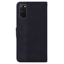For Samsung Galaxy S20 Geometric Embossed Leather Phone Case(Black)
