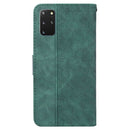 For Samsung Galaxy S20+ Geometric Embossed Leather Phone Case(Green)
