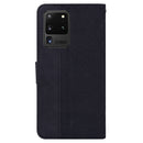 For Samsung Galaxy S20 Ultra Geometric Embossed Leather Phone Case(Black)