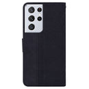 For Samsung Galaxy S21 Ultra 5G Geometric Embossed Leather Phone Case(Black)