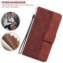 For Samsung Galaxy S22 Ultra 5G Geometric Embossed Leather Phone Case(Brown)