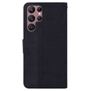 For Samsung Galaxy S22 Ultra 5G Geometric Embossed Leather Phone Case(Black)