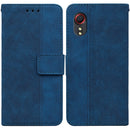 For Samsung Galaxy Xcover 5 Geometric Embossed Leather Phone Case(Blue)