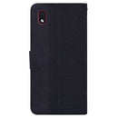For Samsung Galaxy A01 Core Geometric Embossed Leather Phone Case(Black)