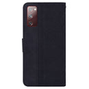 For Samsung Galaxy S20 FE 5G Geometric Embossed Leather Phone Case(Black)