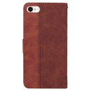 Geometric Embossed Leather Phone Case For iPhone SE 2022 / SE 2020 / 8 / 7(Brown)