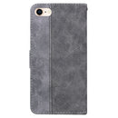 Geometric Embossed Leather Phone Case For iPhone SE 2022 / SE 2020 / 8 / 7(Grey)